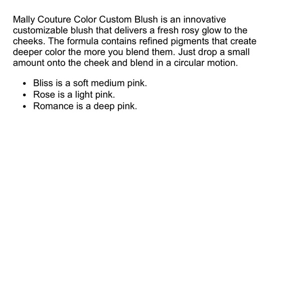 Nwob Mally Couture Color Custom Blush. Color rose - Picture 2 of 2